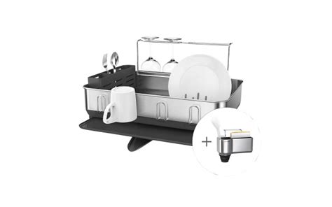 simplehuman Steel Frame Dishrack and Sink Caddy